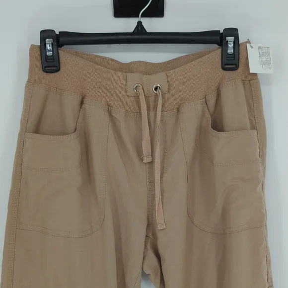 19979 Mofiz Cargo Track Jogger Capri Pant Tan size Medium y2k casual travel - Picture 3 of 10